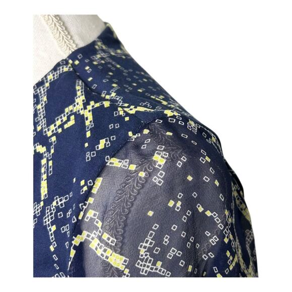 Diane von Furstenberg Sigourney Wrap Dress Snake Check Midnight Blue SZ 2 NWT - Picture 9 of 14